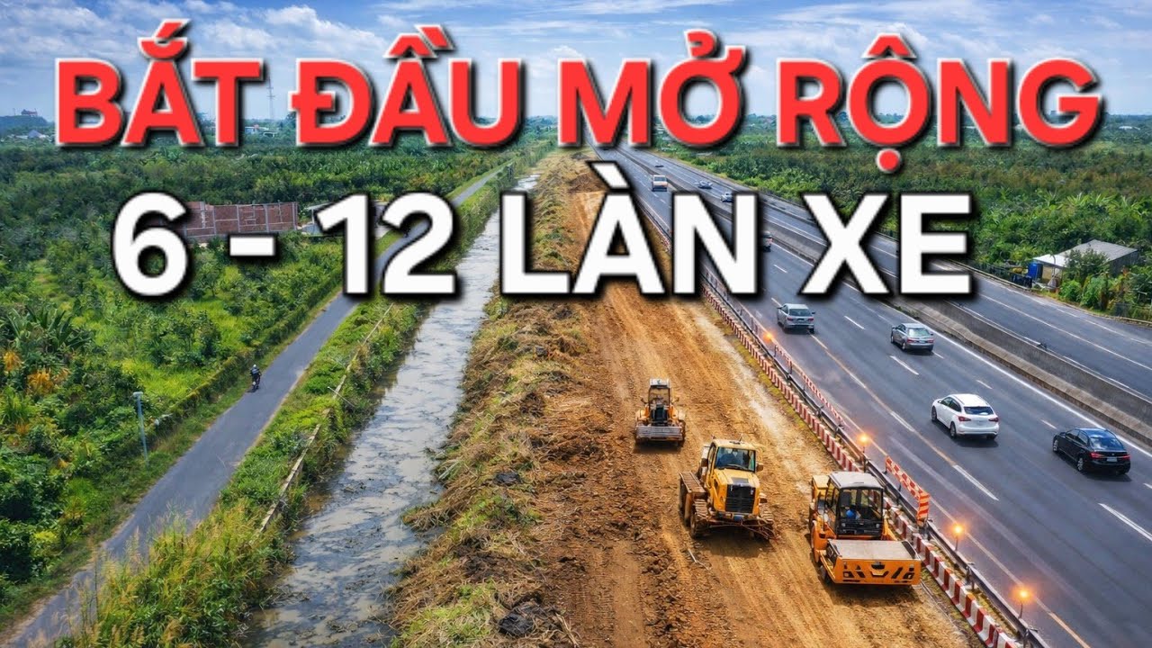 Скоростная автомагистраль Хошимин-Чунглуонг-Ми Тхуан начинает расширяться до 6-12 полос.