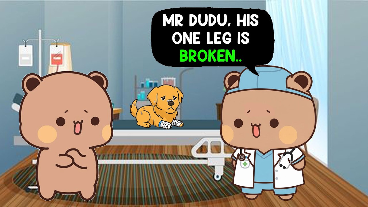 Heartbreaking sight 😢🐶 Dudu finds an injured dog on the road 💔 | Bubu Dudu | Peach Goma #BDJ501