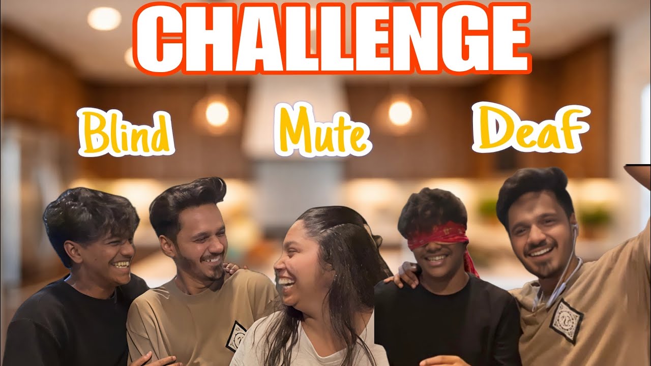 Our first challenge video 🎉🤌🏻| blind , deaf  and mute 🫣 #foryoupage #shortvideo #explorepage #viral 