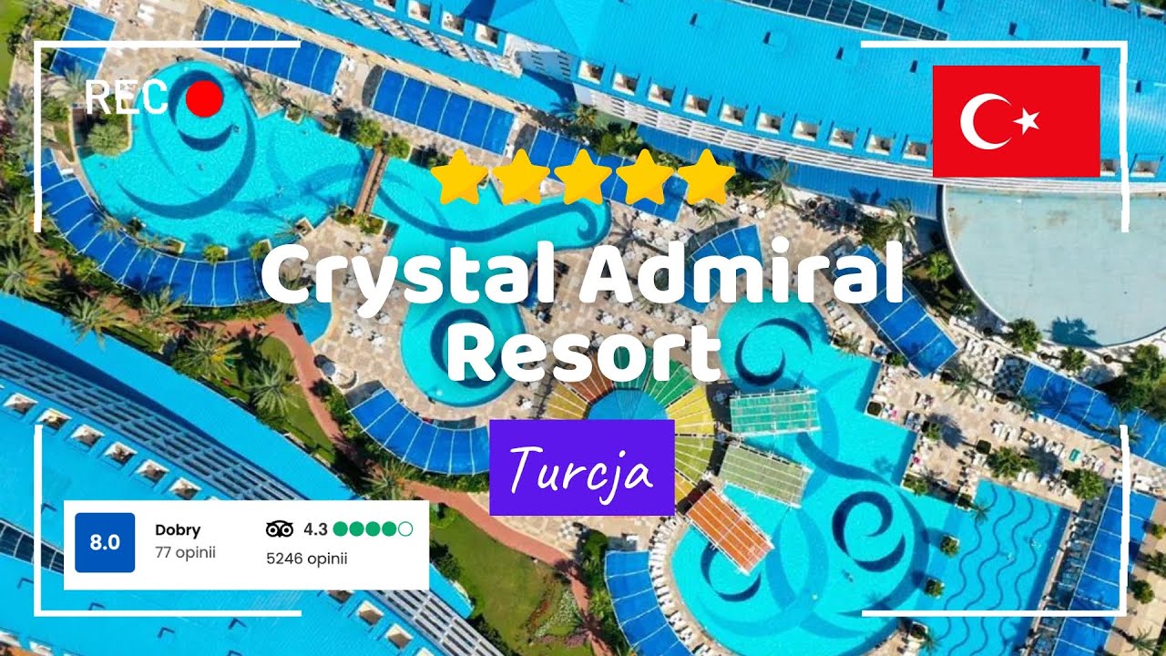 🇹🇷 Crystal Admiral Resort ⭐⭐⭐⭐⭐ Side, Turcja &ndash; Hotel z ogromnym aquaparkiem i 10 barami 🌴 Hotel Tour