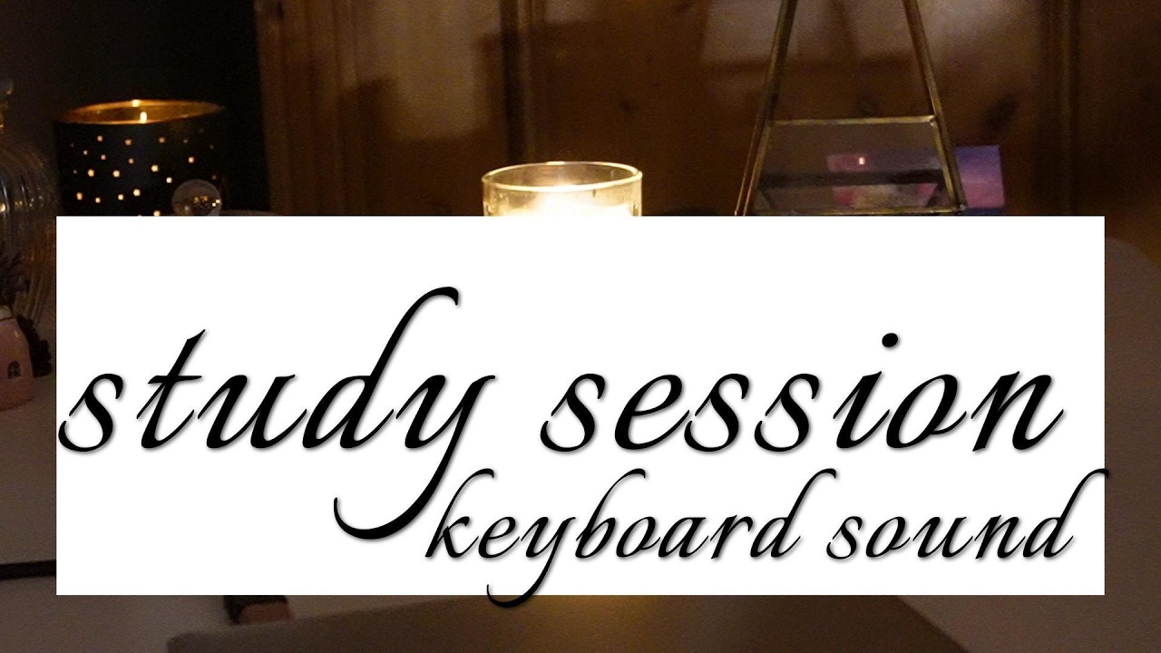 Cosy Study With Me | Keyboard Sound | No Music