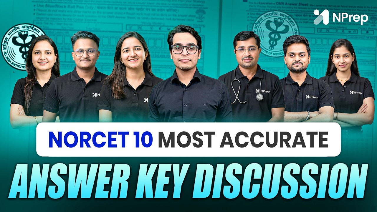 NORCET 10 Paper Solution | AIIMS NORCET 10 Paper Solution 2026 | NORCET 10 Pre Answer Key | NPrep