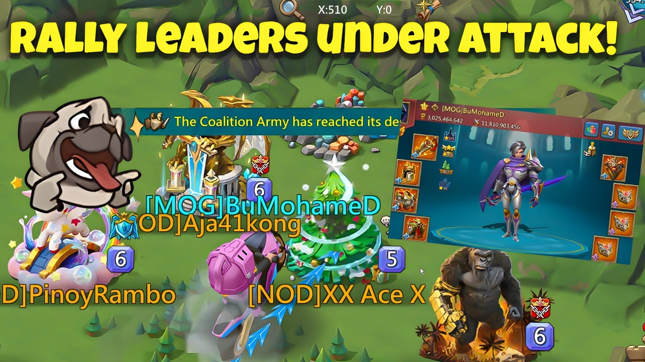 Lords Mobile - Rally leaders in troubles! They came hard to zero our players