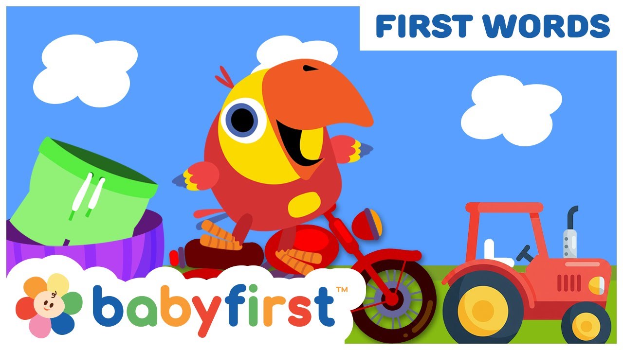 Toddler Vocabulary Video: Larry Teaches Pants, Trucks & Motorcycles | BabyFirst