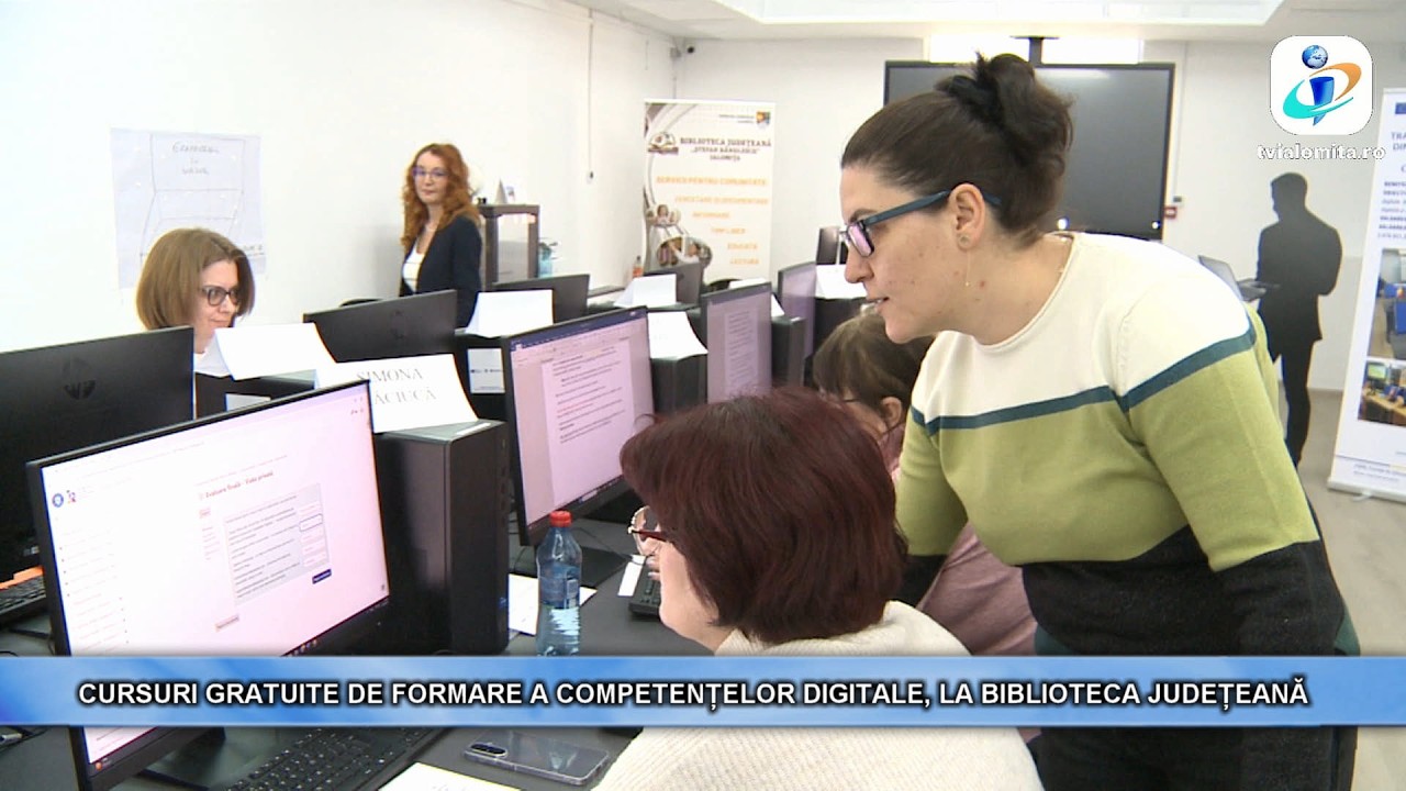 Cursuri gratuite de formare a competențelor digitale, la Biblioteca Județeană