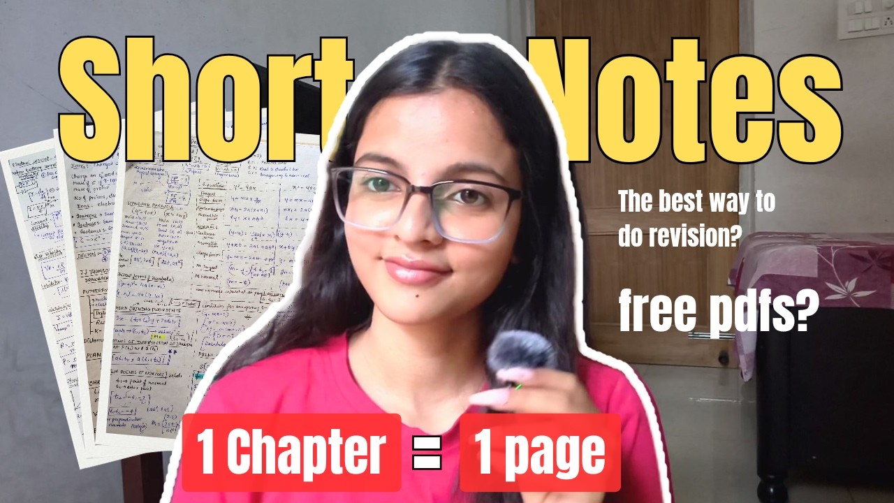 I&rsquo;m Finally Sharing My JEE Short Notes 📖 💓