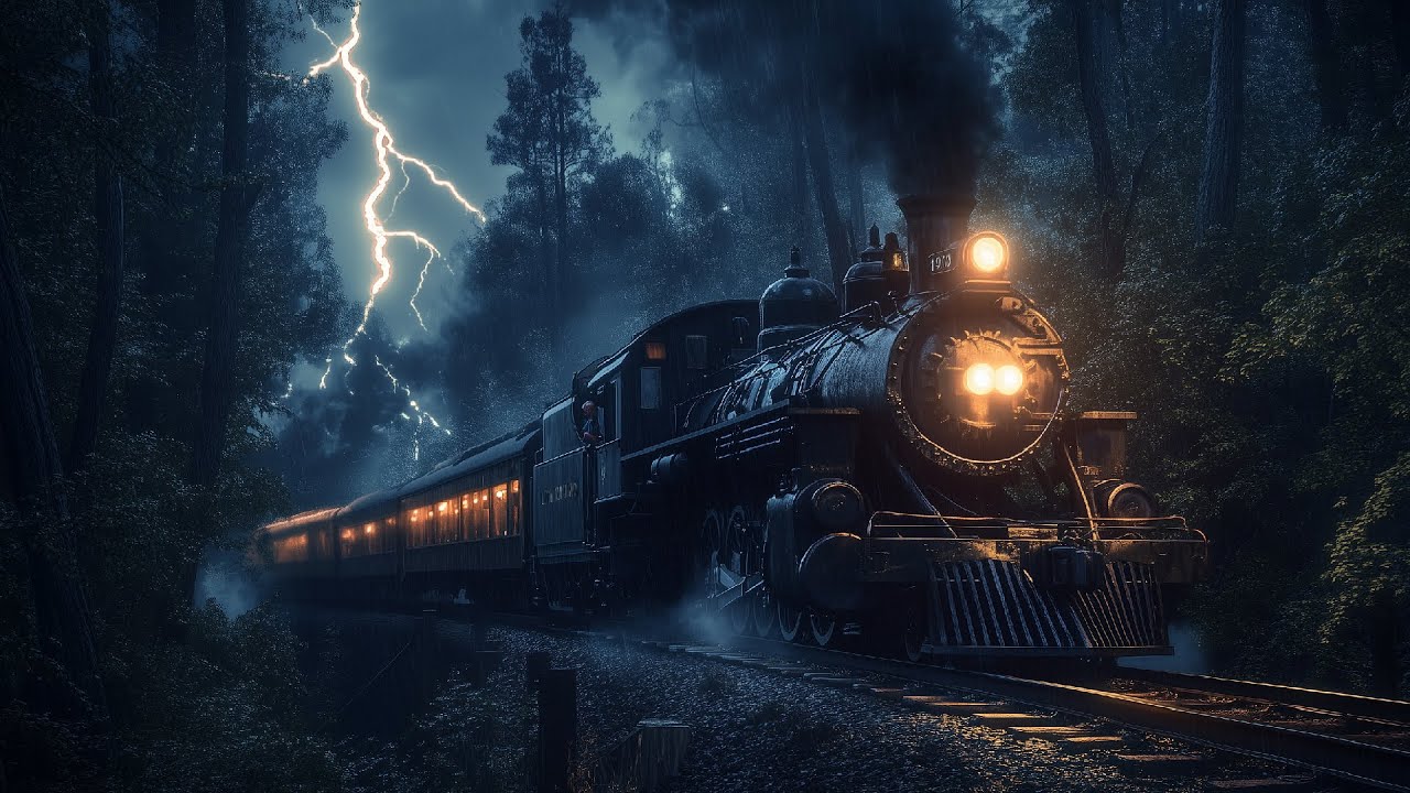 Train Sounds with Heavy Rain – Thunderstorm Sounds for Deep Relaxation | RDR2 ASMR