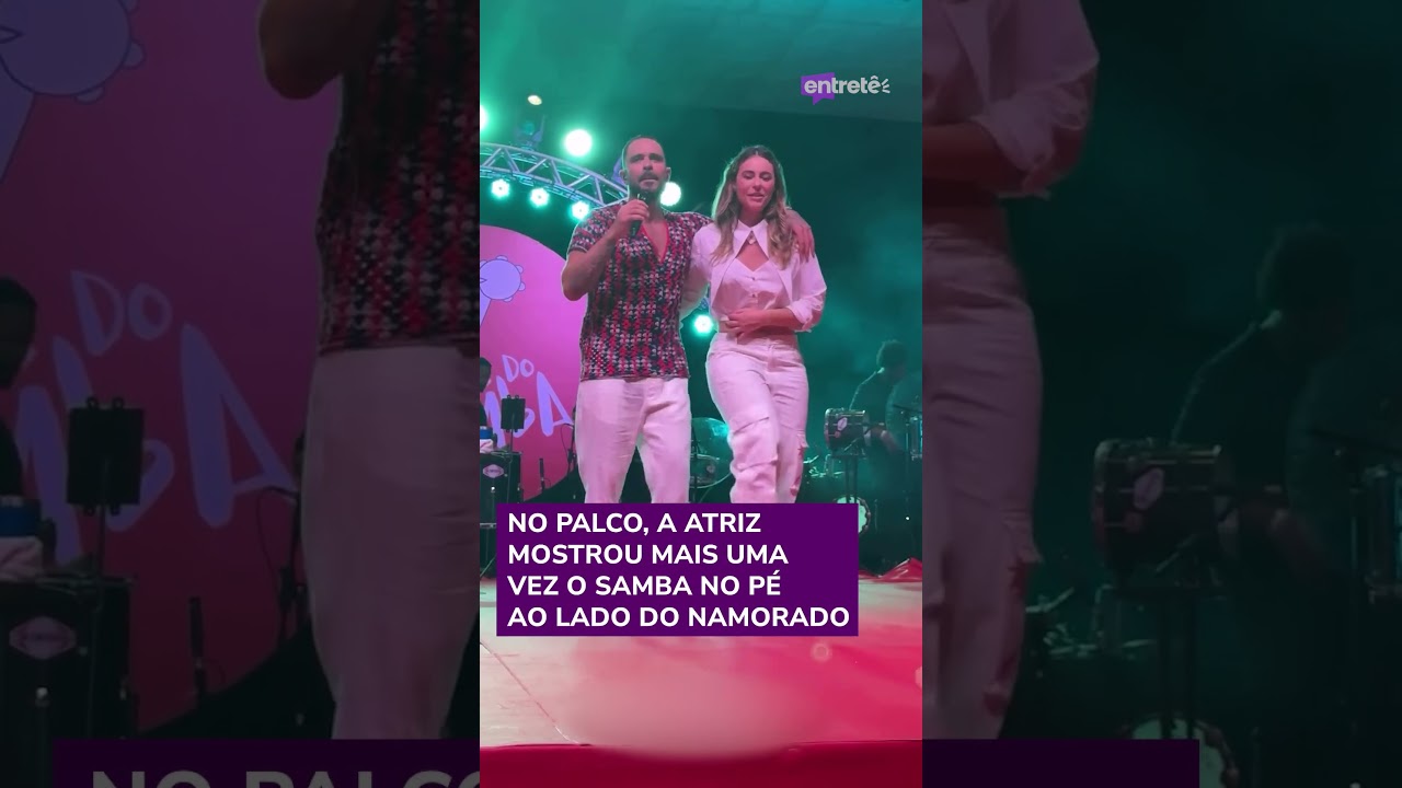 Paolla Oliveira sobe ao palco, beija Diogo Nogueira e d&aacute; show de samba #shorts