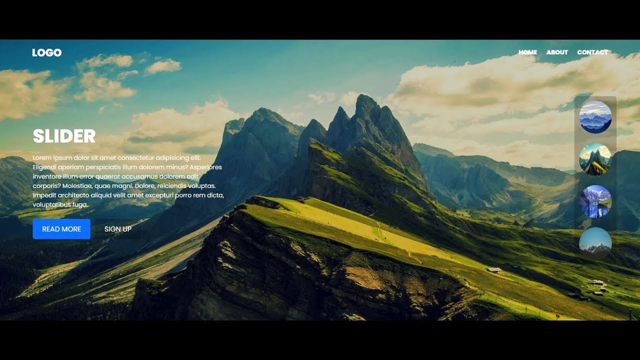 Responsive Slider JQuery Front End Project