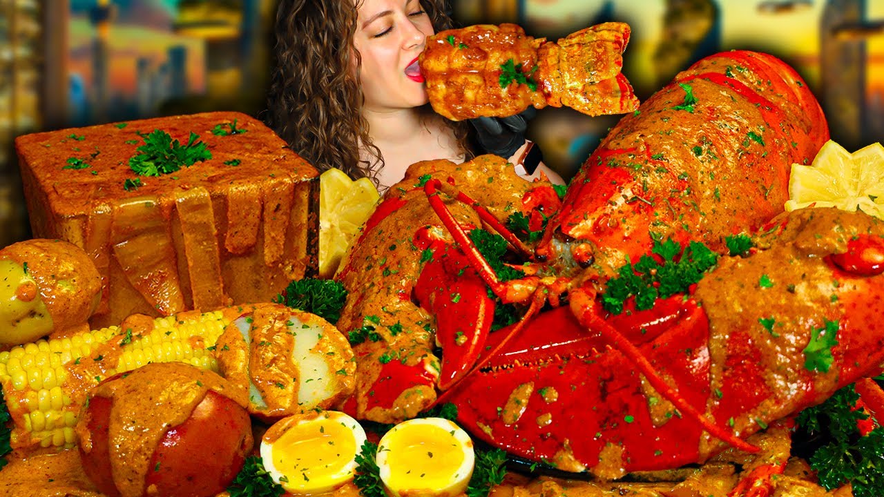 MASSIVE KING LOBSTER 🦞 Will Leave You SPEECHLESS! 🤯 ASMR Mukbang | Epic Juicy Feast 🍋🔥