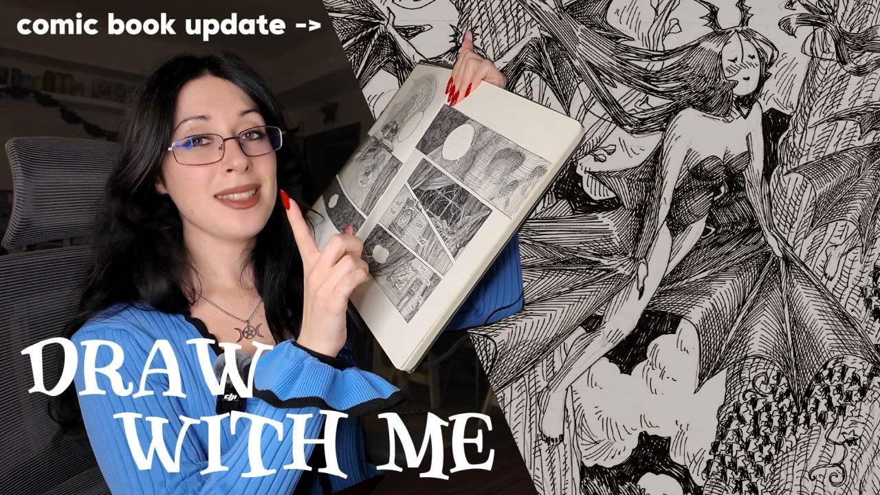 draw with me - COMIC BOOK EDITION + PROJECT UPDATE ♡ art process & art chat ♡