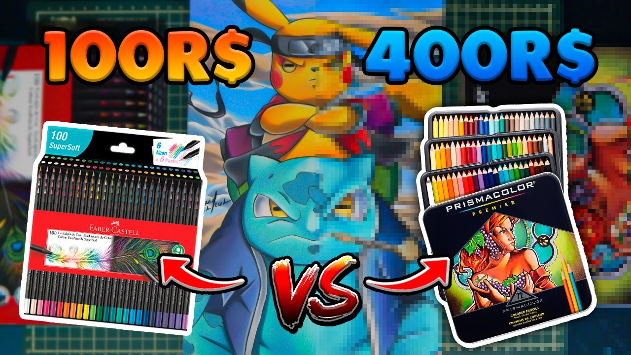 BARATO VS CARO - Faber Castell Super Soft vs Prismacolor | Drawing - Naruchu (Pokeruto)