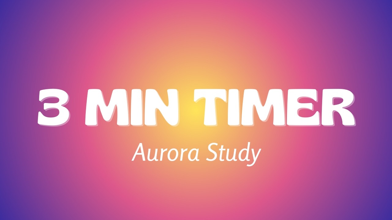 ⏱️ 3 min Countdown Timer 🌅 Aurora Aesthetic | 3 min minuteur décompte