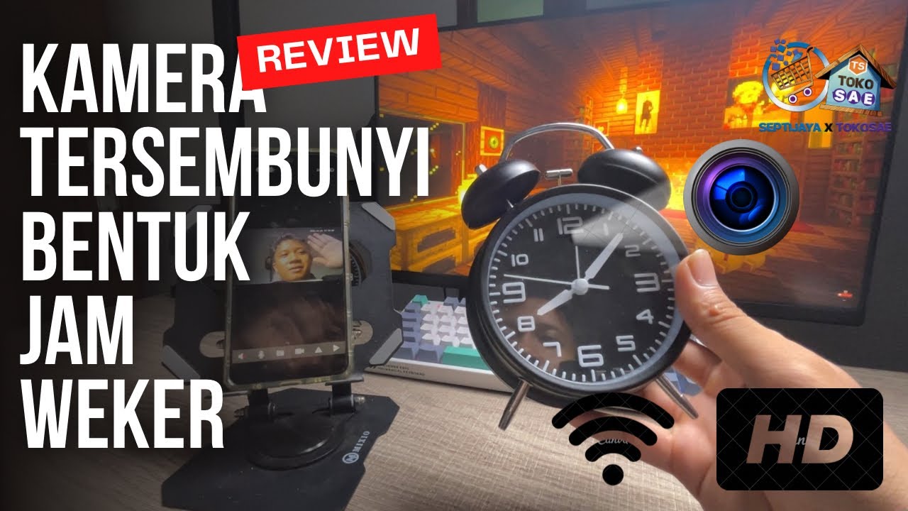 🔥JAM WEKER ADA KAMERANYA!🔥//REVIEW DAN TUTORIAL LENGKAP//🔥Kamera Bentuk Jam weker🔥