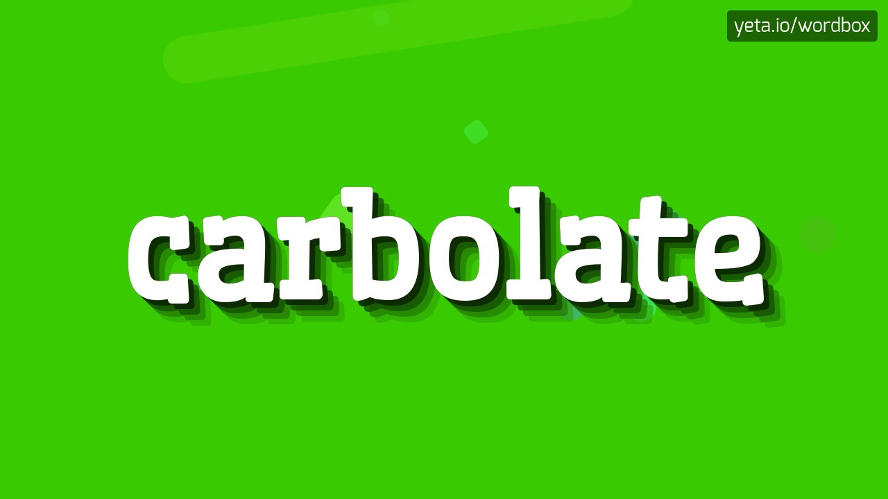 CARBOLATE - JAK TO WYm&oacute;wić?  #karbolian (CARBOLATE - HOW TO PRONOUNCE IT? #carbolate)