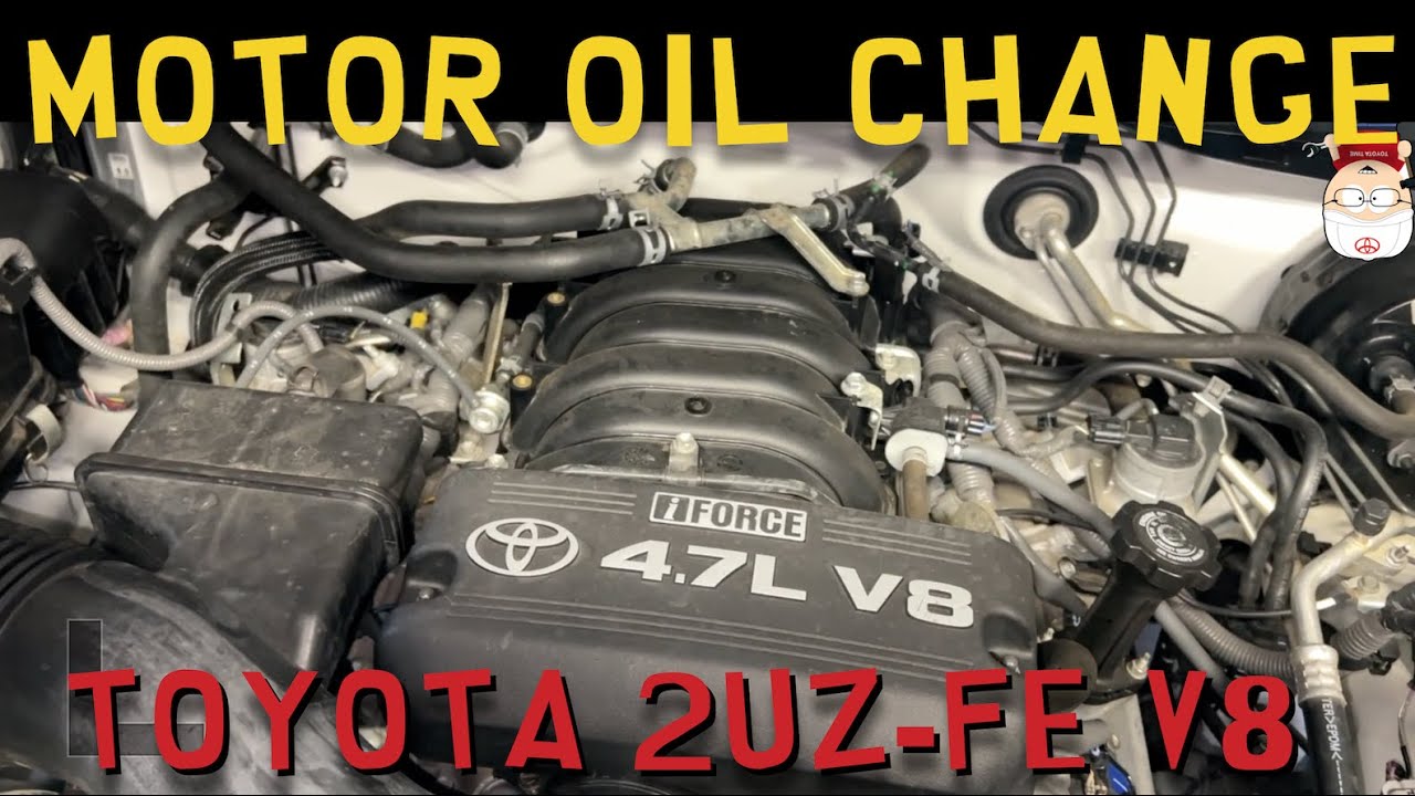 Замена масла и фильтра в двигателе Toyota 2UZ-FE
