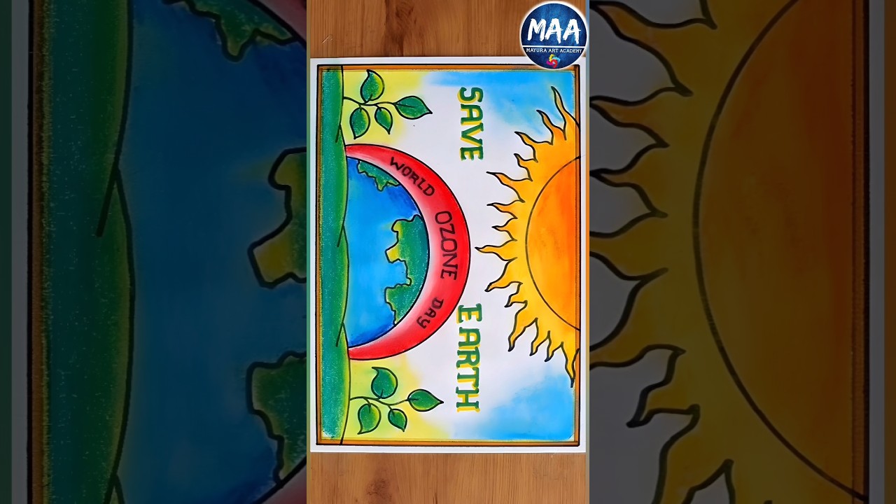 World Ozone Day Drawing | Ozone day poster #shorts #short #youtubeshorts #viral #video