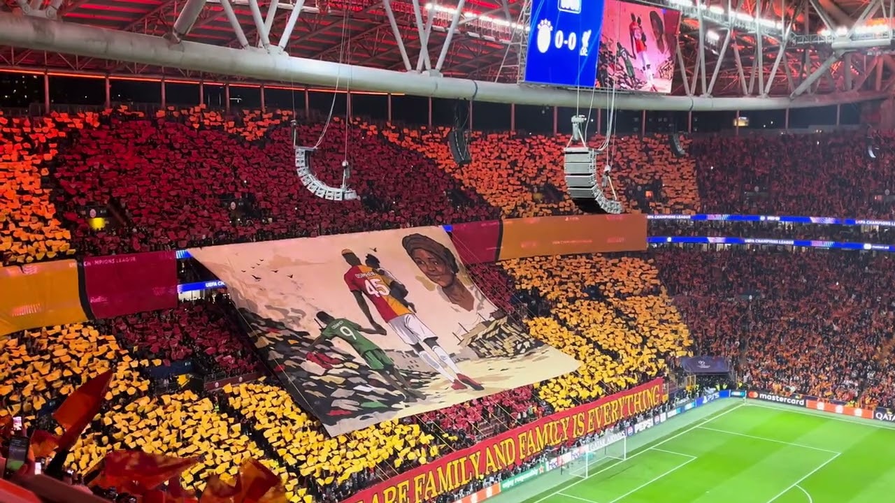 Galatasaray taraftarından Osimhen koreografisi #galatasaray #liverpool #championsleague 
