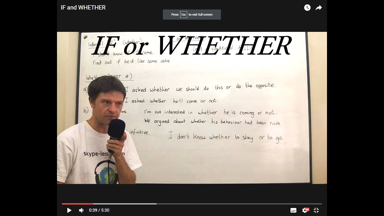 IF and WHETHER