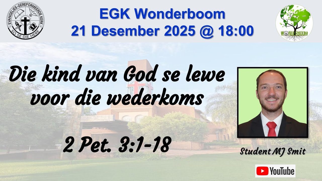Die kind van God se lewe voor die Wedderkoms - Student MJ Smit