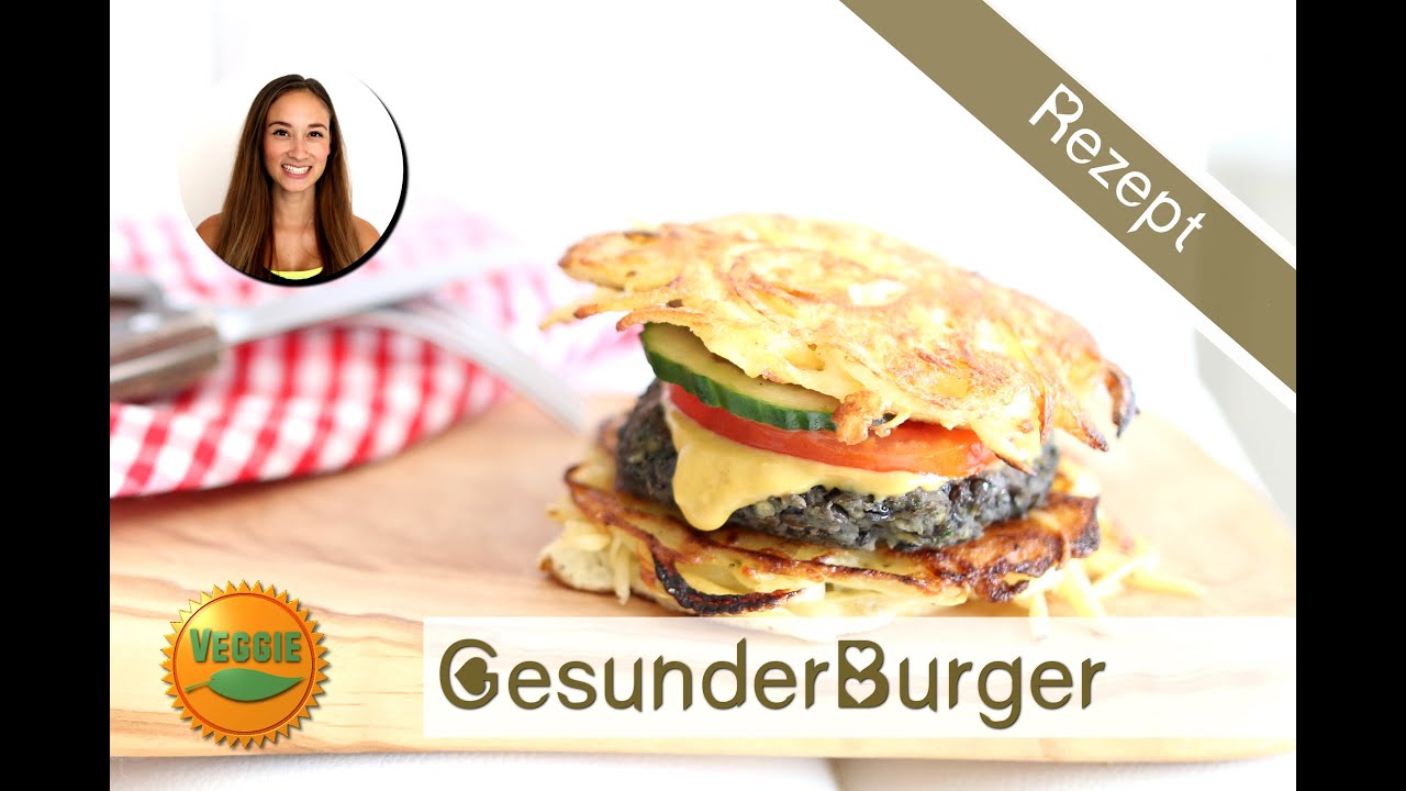 Burger selber machen - Vegetarisches Rezept - Glutenfrei - Gesund und einfach - Low Fat