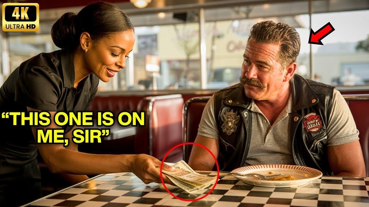 Black Waitress Covers a Hells Angel’s Meal, Hours Later, 100 Bikers Walk Into Her Diner...