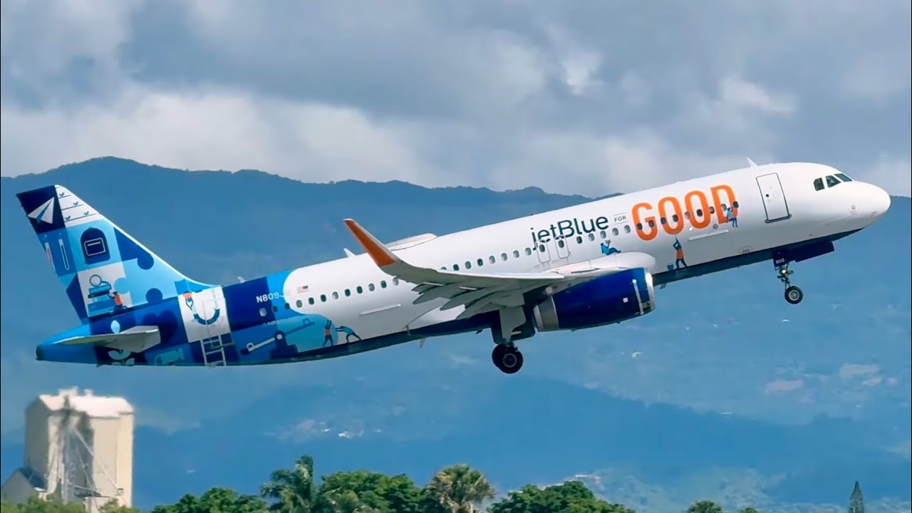 MUCHOS DESPEGUES DESDE LA TERMINAL EN EL AEROPUERTO INTERNACIONAL DEL CIBAO | #aviation #airplane 