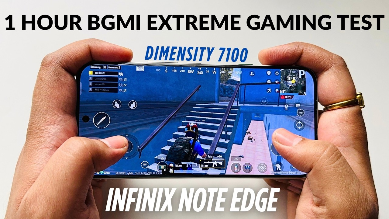 Infinix Note Edge 5G 1 Hour Extreme BGMI Gaming Test🔥 | Infinix Note Edge 5G Gaming Review