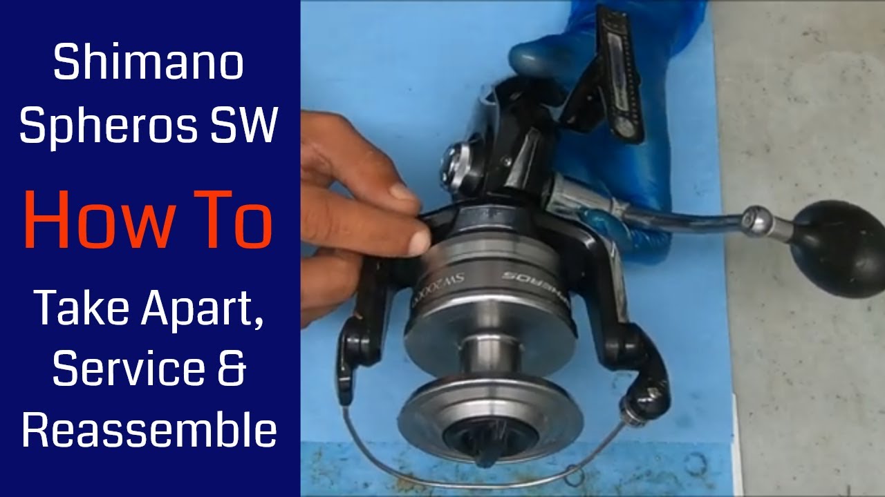 Shimano Spheros SW20000 Fishing Reel - How to take apart, service and reassemble