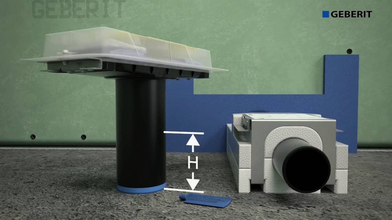 Установка дренажного канала Geberit CleanLine