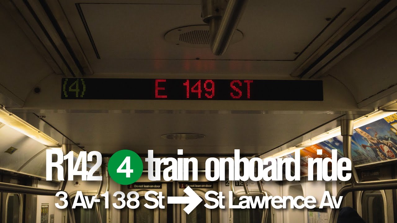 MTA Subway: R142 4 train via Pelham Ride 3 Av-138 St to St Lawrence Av