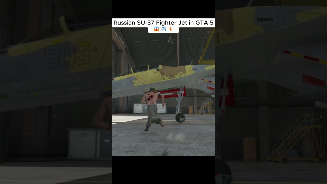 Russian SU-37 Fighter Jet in Grand Theft Auto V 🇷🇺✈️🔥 | Ultimate Air Combat #Shorts