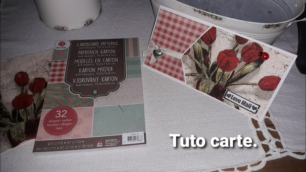 Tuto carte/on utilise nos serviettes/bloc action/ facile.