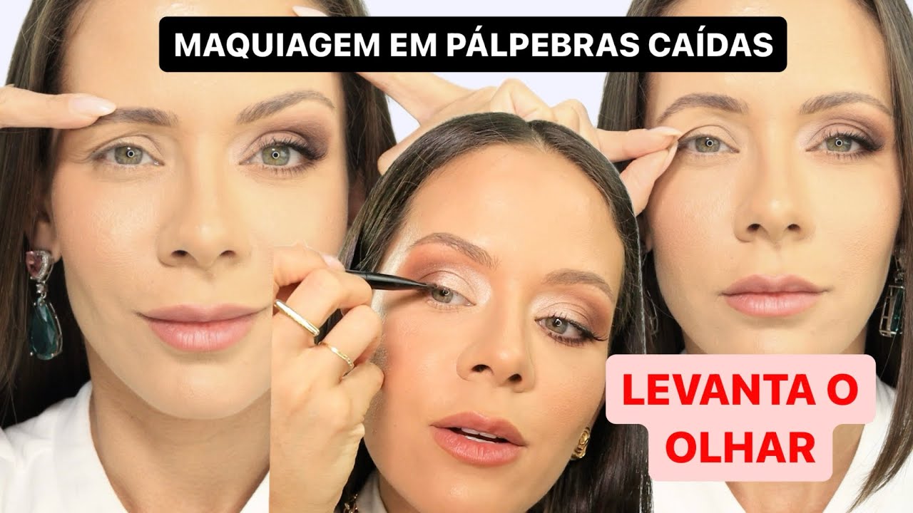 MAQUIAGEM PARA PÁLPEBRAS CAÍDAS e EXCESSO DE PELE.
