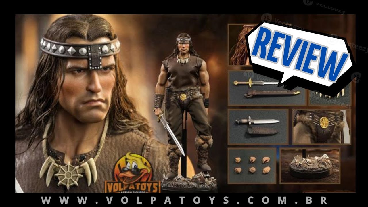 Action Figure Conan o Barbaro – HH MODEL X HAOYU TOYS 1/6 - REVIEW UNBOXING VOLPATOYS BR PT