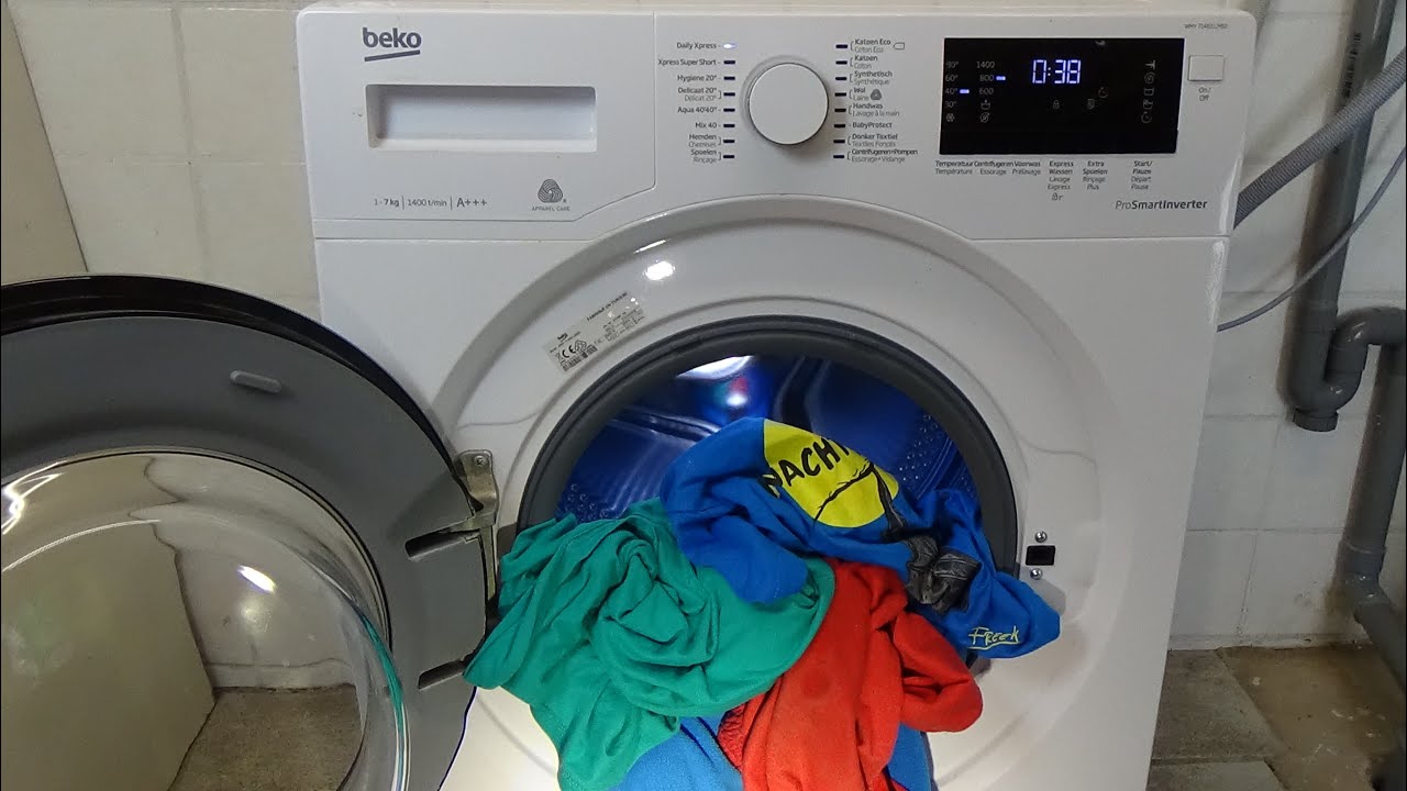 Daily Xpress 40 degrees wash program BEKO WMY 71483 LMB2 Washing machine, lavadora, movie #153