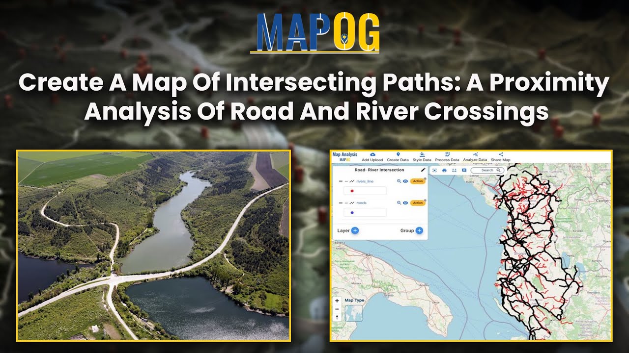 Create a map of Intersecting Paths: A Proximity Analysis of Road and River Crossings