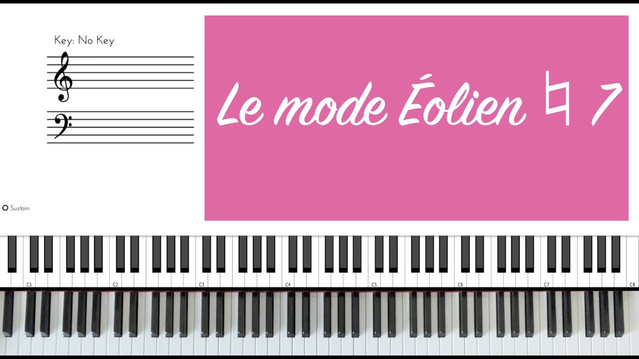 Éolien♮7 : premier mode de la gamme mineure harmonique