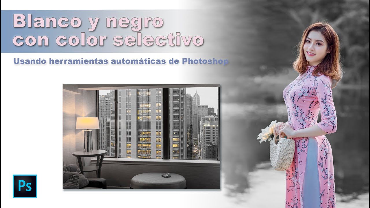 Blanco y negro con color selectivo. Las mejores técnicas