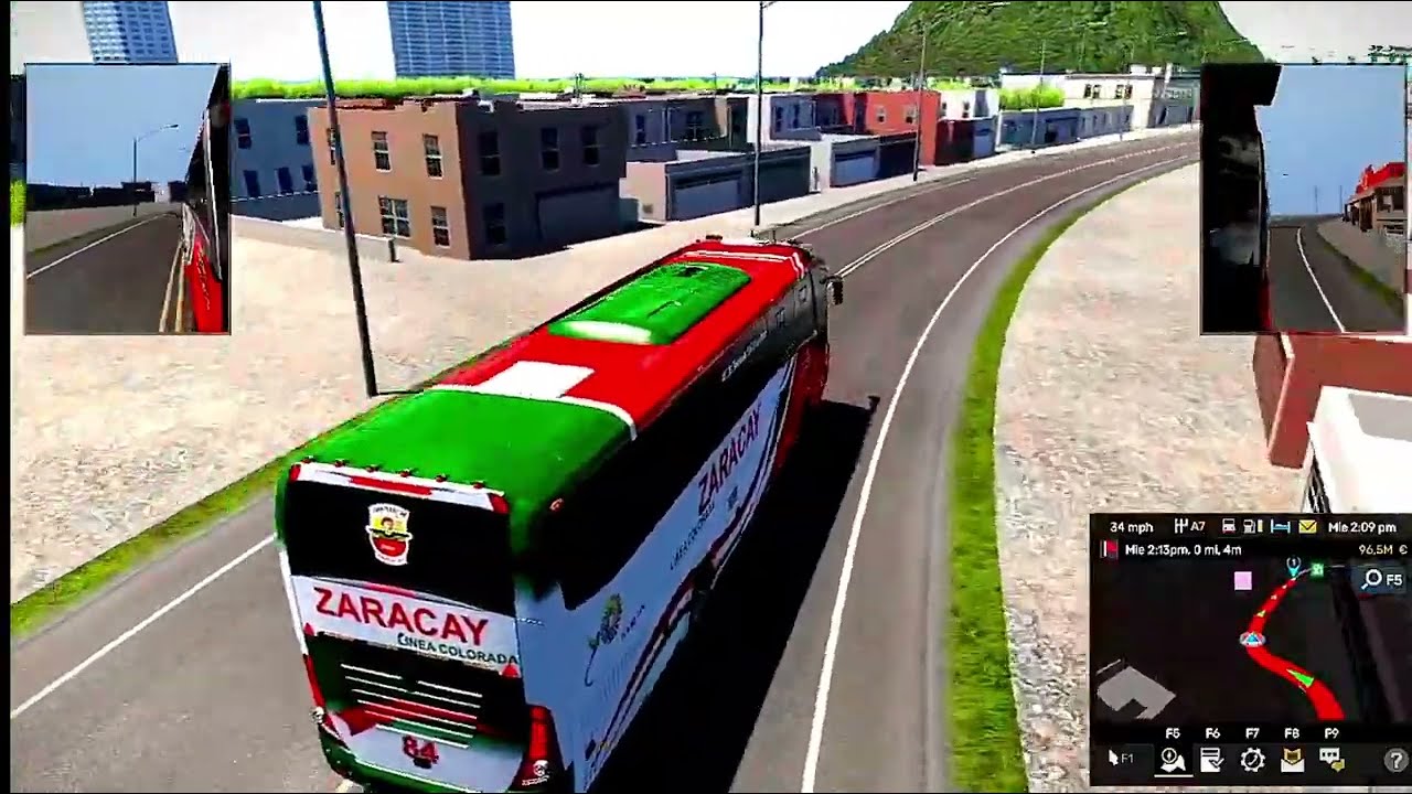 Bus ecuatoriano coop. Zaracay llegando a terminal de Guayaquil, Mapa ecuatoriano