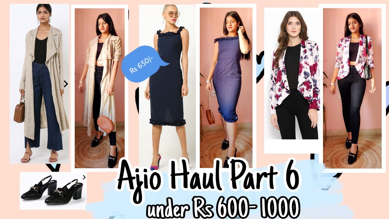 ||Ajio Sale Haul Part 6|| Rs 600-1000|heels |Blazer| Trousers|Coat |Tryon & Review#ajio#haul #sale