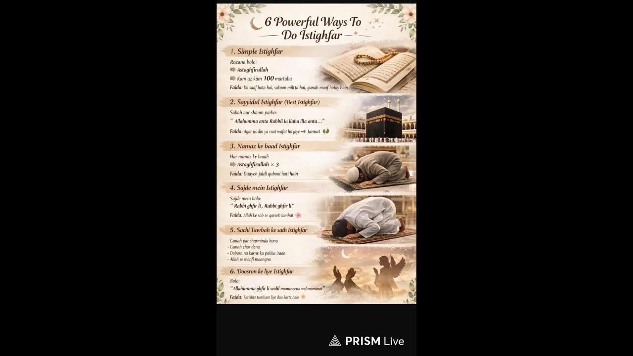 6 powerful ways to do istighfar