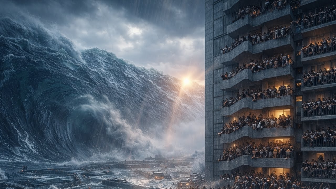 They Escaped a GLOBAL FLOOD… By Watching the END OF THE WORLD From a 30-Story Rooftop 😱