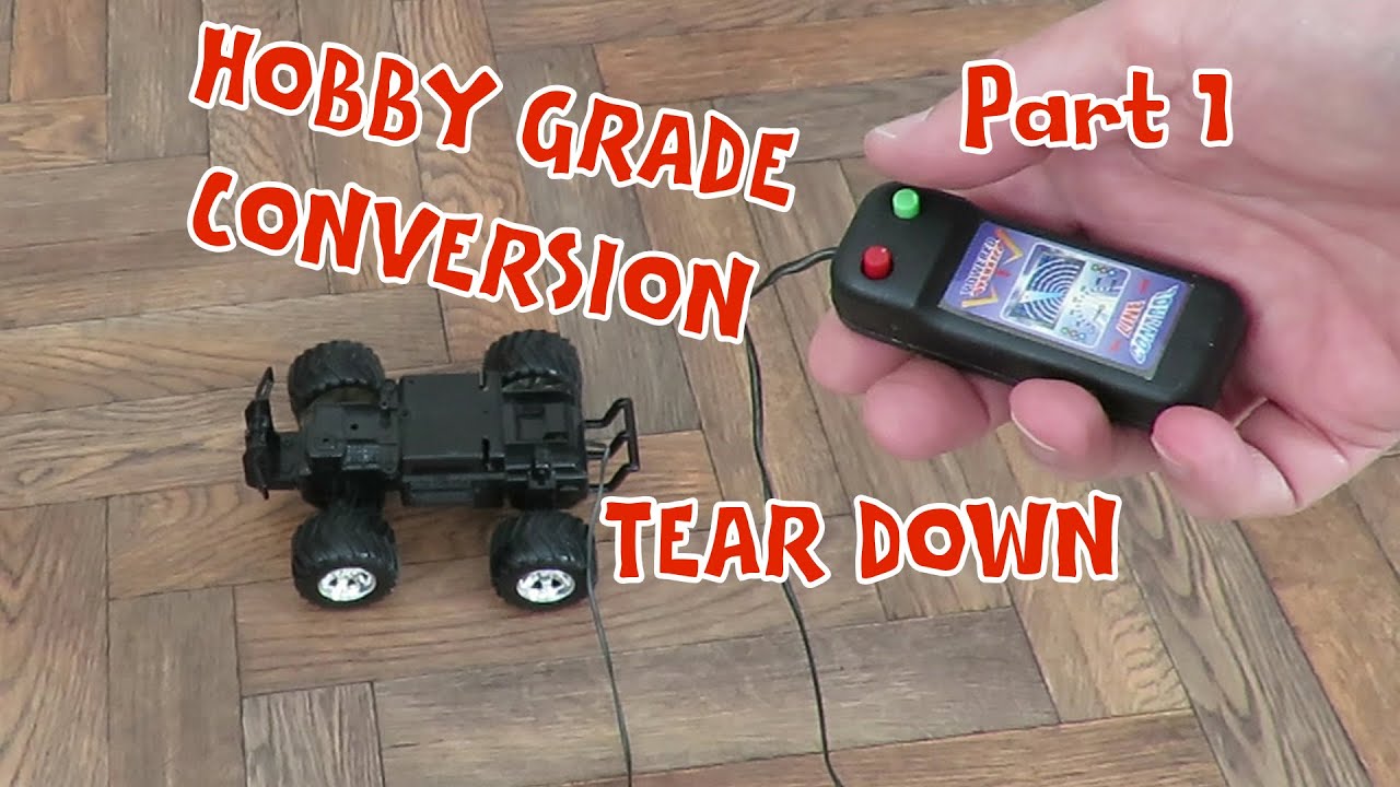 Hobby Grade RC conversion of simple wire controlled toy car Part 1 Tear Down