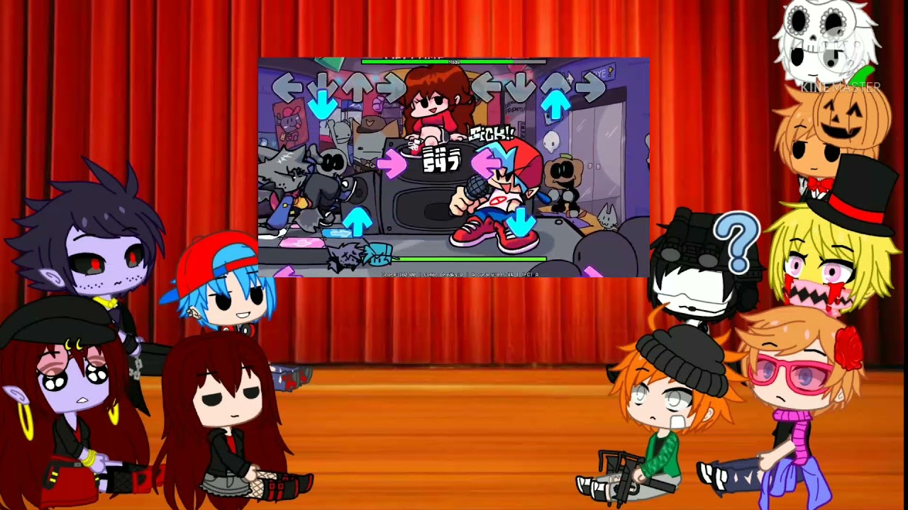Friday Night Funkin React To The Hard Mod (Pt. 3) || Gacha Club || (Lazy)