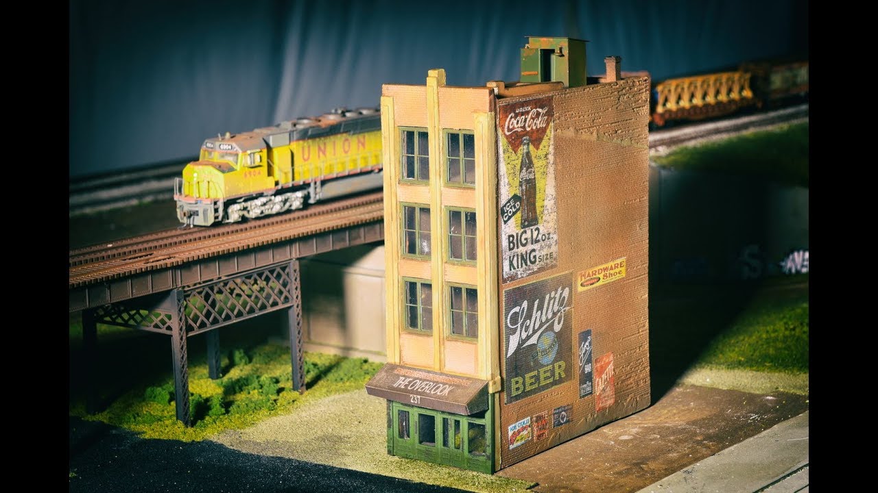 Downtown Deco Overlook Hotel Hydrocal Kit Build in HO Scale