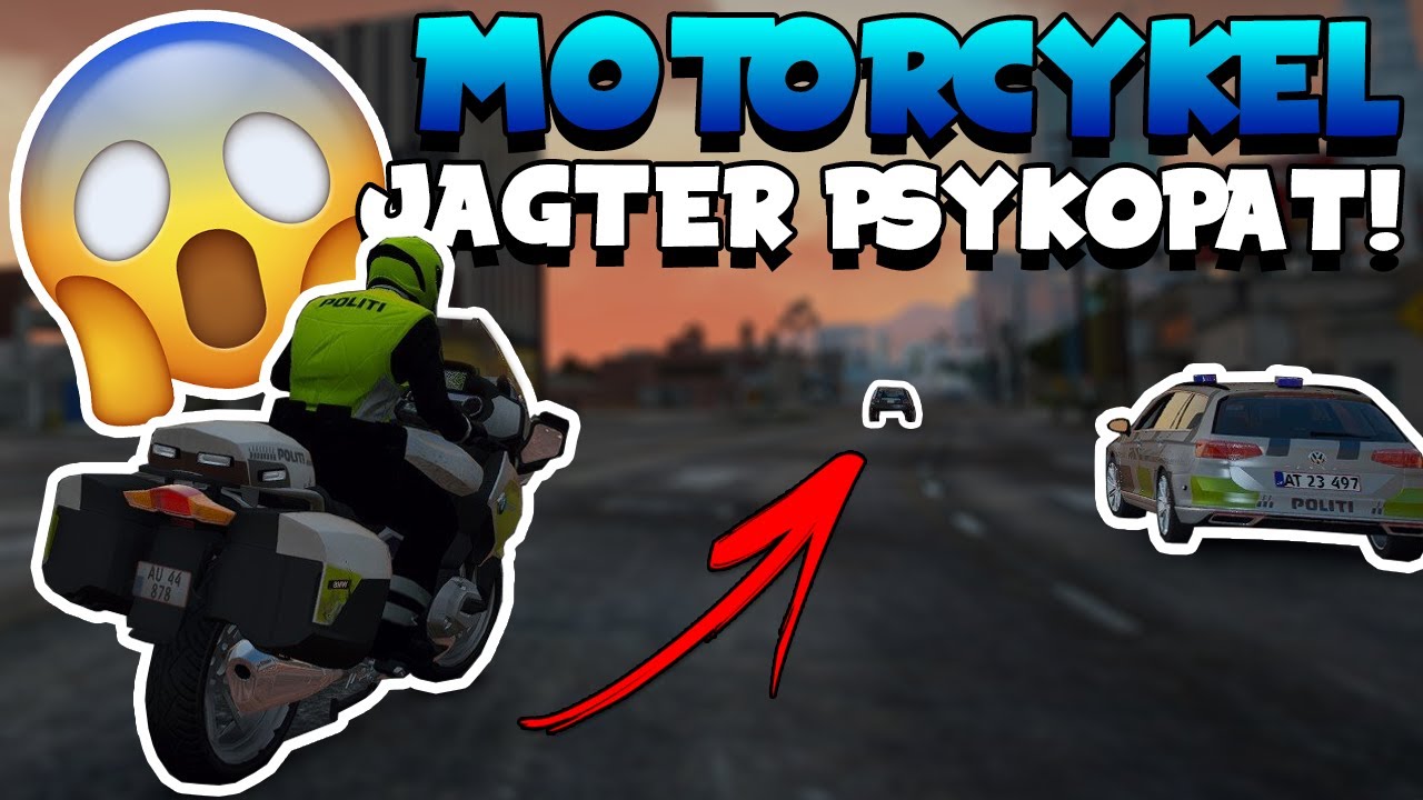 MOTORCYKELBETJENT JAGTER PSYKOPAT!😨👮‍♂️ | GTA 5 RP