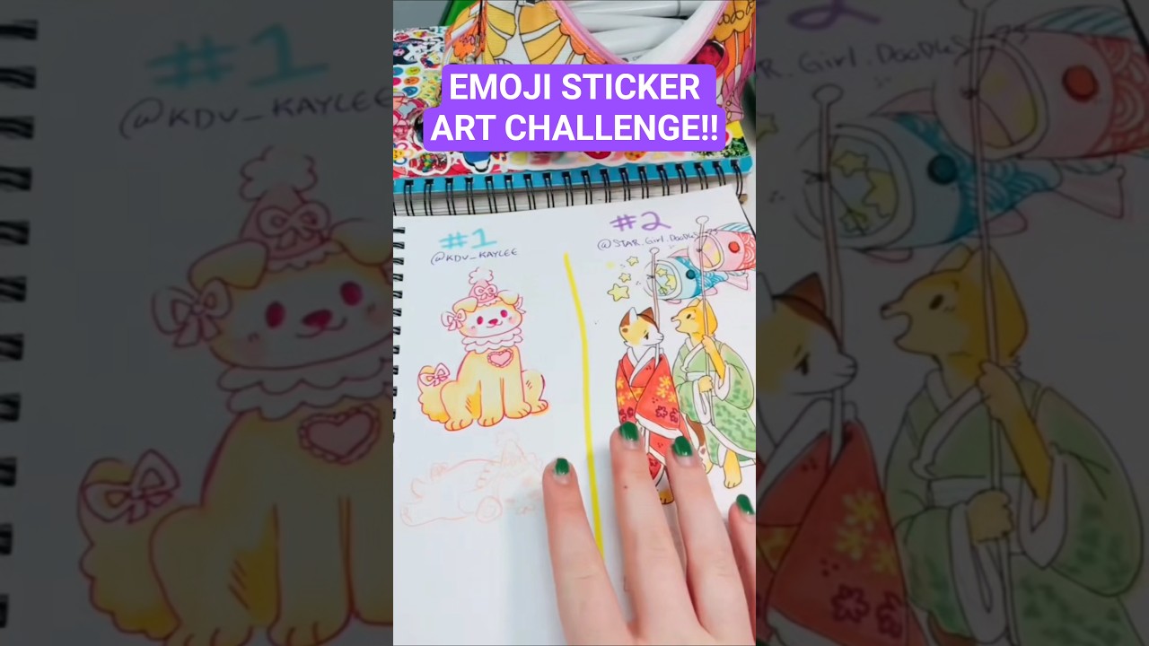 EMOJI STICKER ART CHALLENGE!! 
