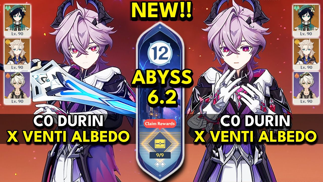 C0 Durin x Venti & Albedo | Spiral Abyss 6.2 Floor 12 | Genshin Impact 6.2