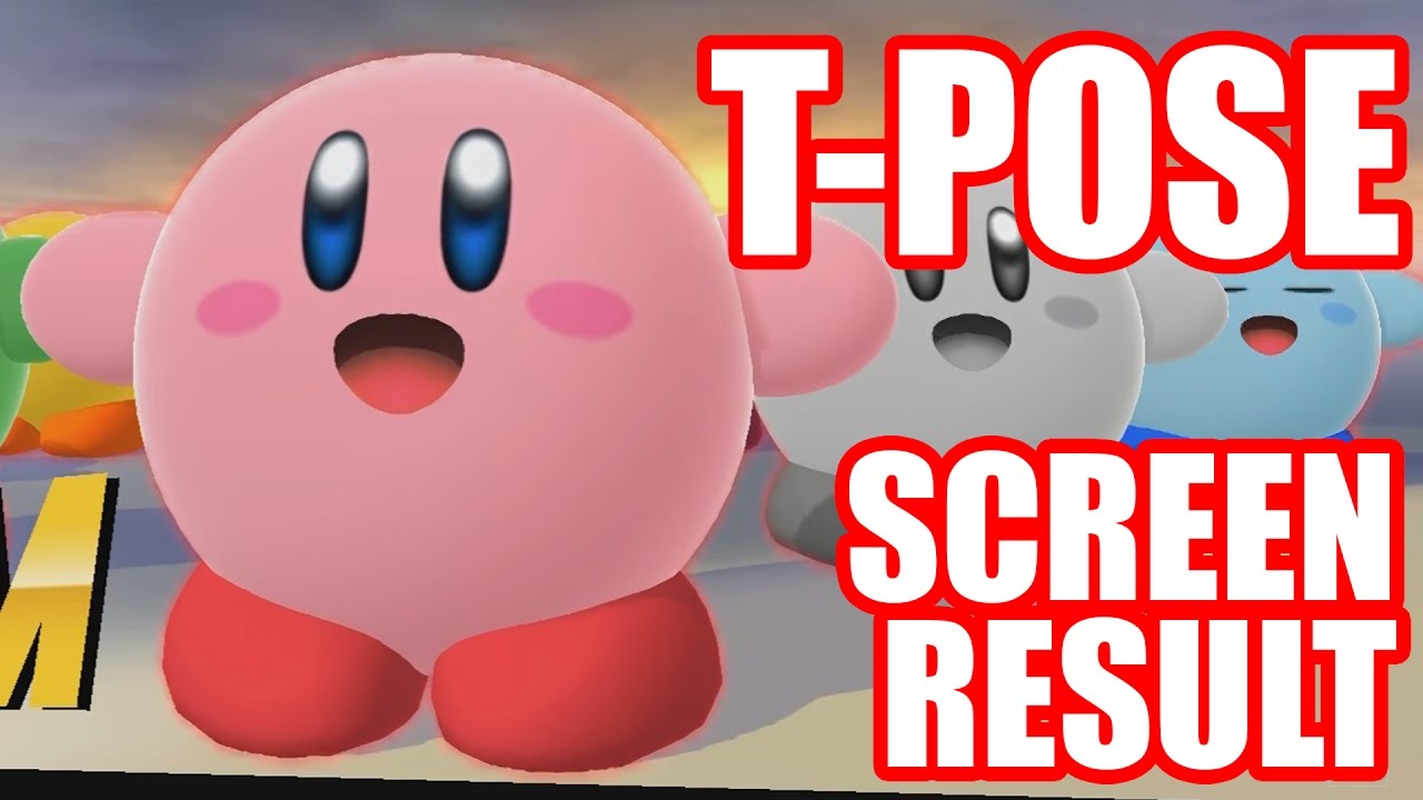 All Characters Doing The T--POSE On The RESULT SCREEN in Super Smash Bros Wii U (AKA T-Stance)